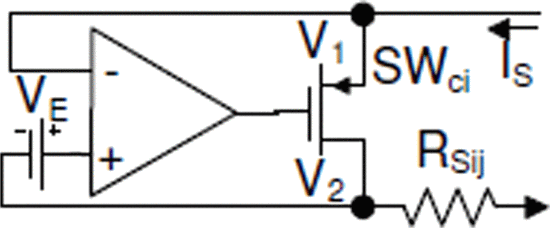 A CMOS circuit for precise reading of matrix addressed magnetoresistive biosensors