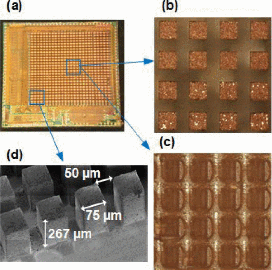 Monolithic Integration of Micron-scale Piezoelectric Materials with CMOS for Biomedical Applications